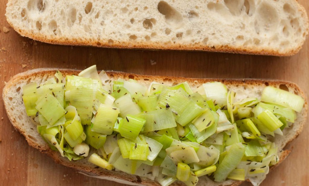 Cheese leek toasted sandwich 1